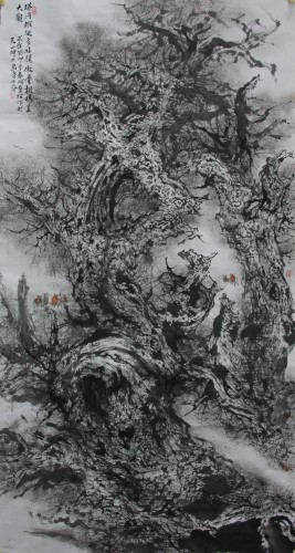 阿童牧作品：《塔河蜿蜒多壯闊》