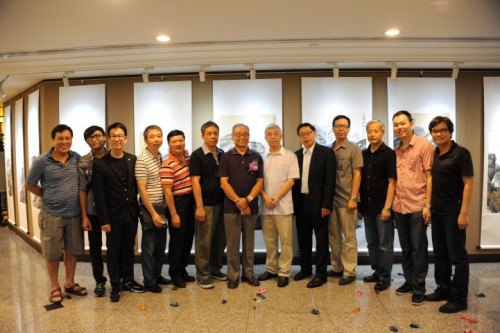 Inauguração da “Exposição de Pintura com Tinta da China de Un Meng”