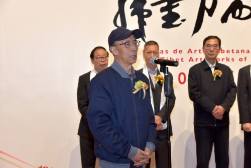 O Sr. Han Shuli fez uso da palavra na Cerimónia de Inauguração da Exposição.