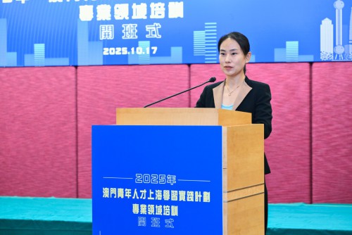 本期學員代表吳靖祺致辭